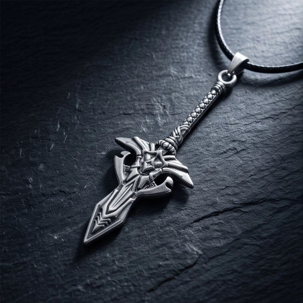 Gothic Rune Sword Dagger Pendant