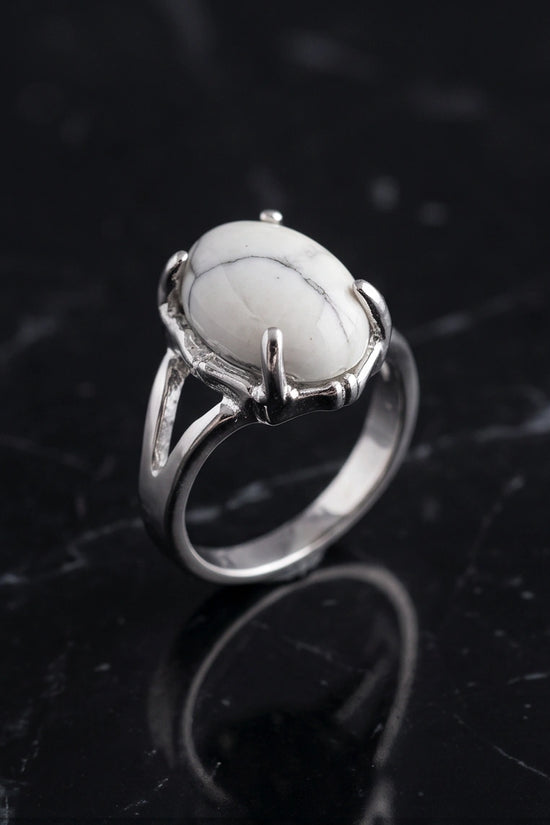 White Canyon Howlite Statement Ring