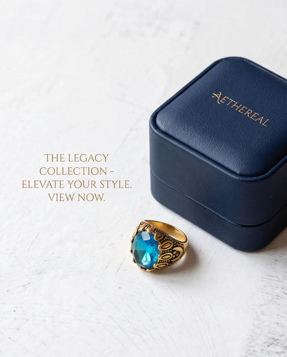 Antique Gold Oval Topaz Engraved Signet Ring