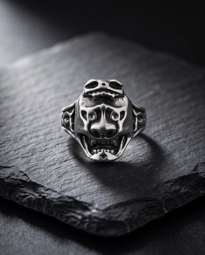 Oni Mask Sculpted Ring