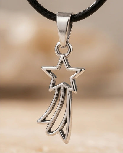Silver Shooting Star Pendant Necklace