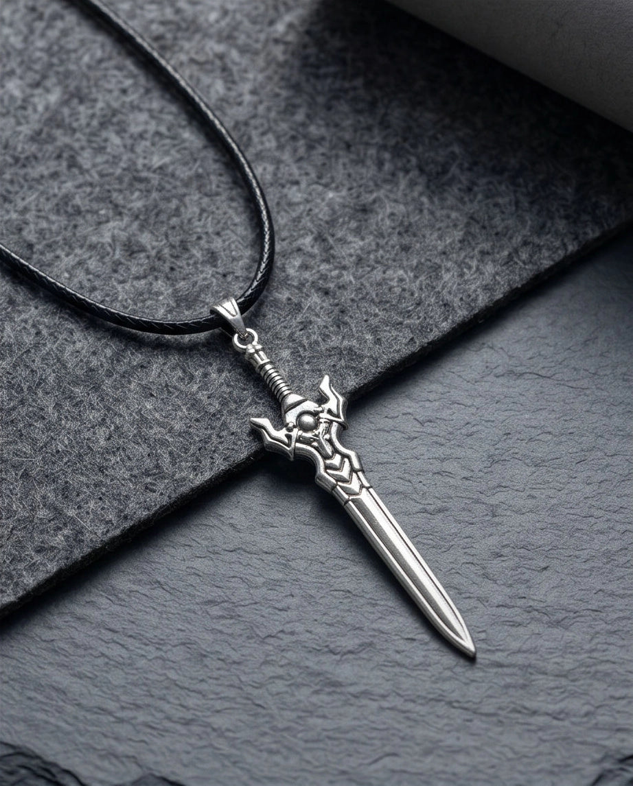 Fantasy Broadsword Pendant Necklace