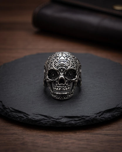 Filigree Calavera Sugar Skull Ring