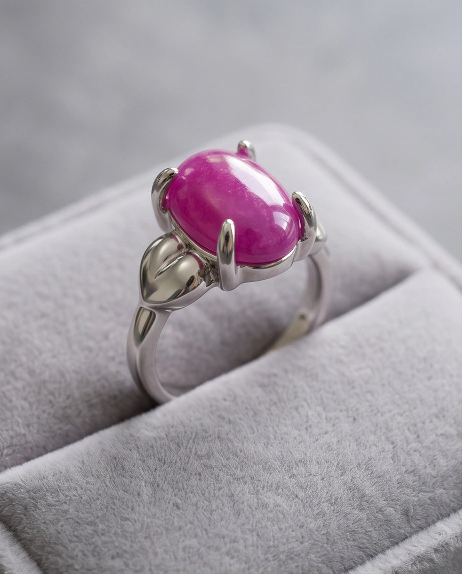 Magenta Majesty Sculpted Statement Ring