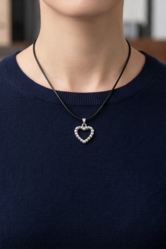 The Eternal Bond Hollow Heart Necklace