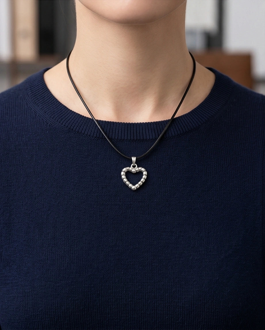 The Eternal Bond Hollow Heart Necklace
