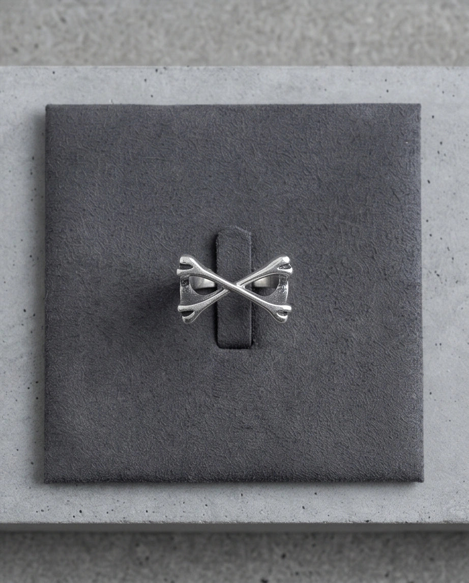 Gothic Sterling Silver Crossed Bones Ring