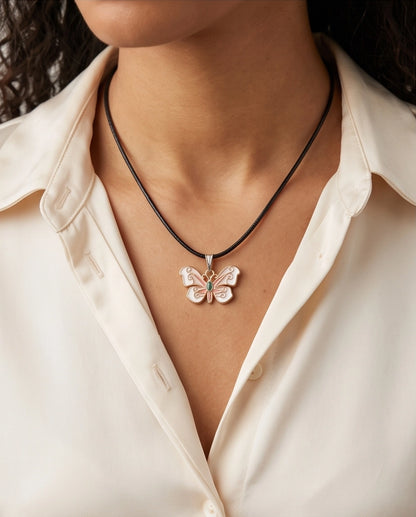 Enchanted Butterfly Gemstone Pendant