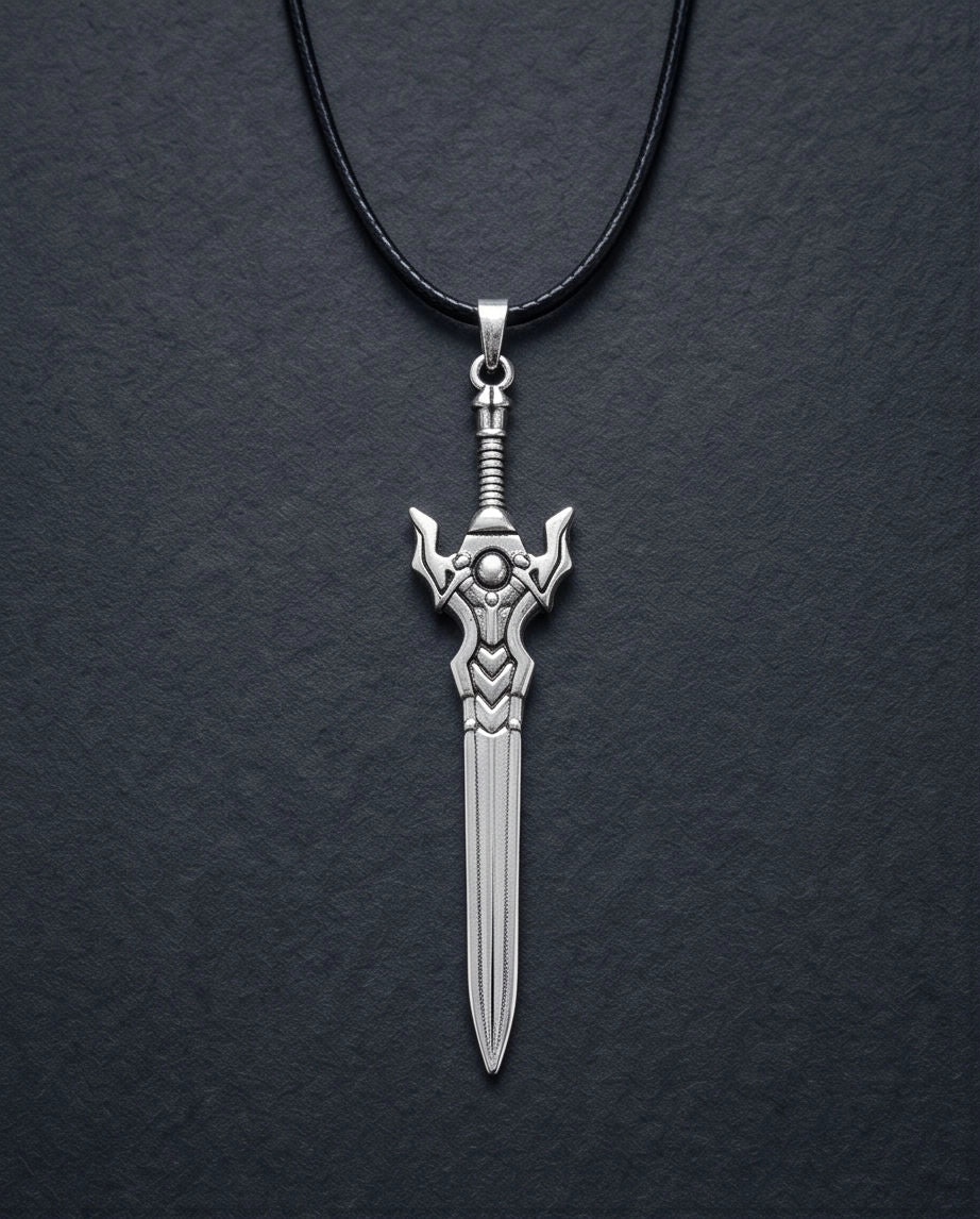 Fantasy Broadsword Pendant Necklace