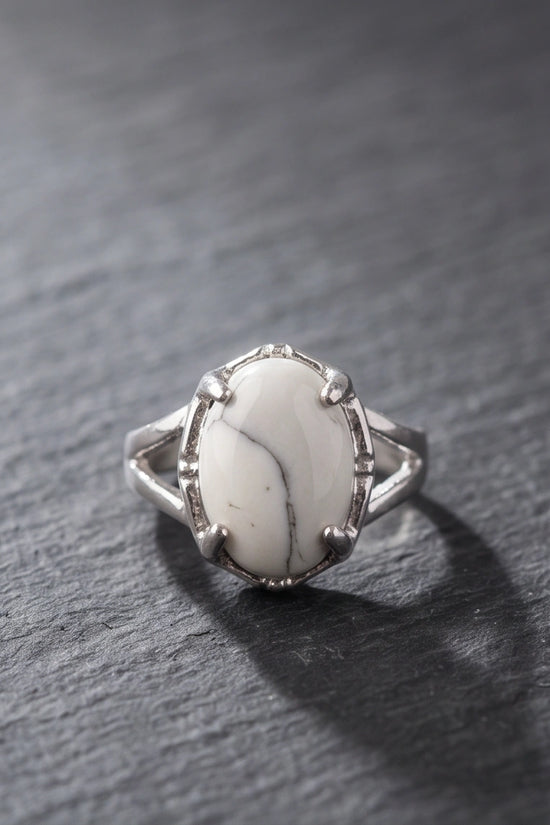 White Canyon Howlite Statement Ring