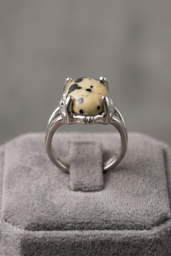 Wild Splendor Dalmatian Jasper Ring