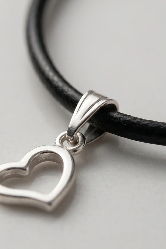 Silver Minimalist Open Heart Necklace