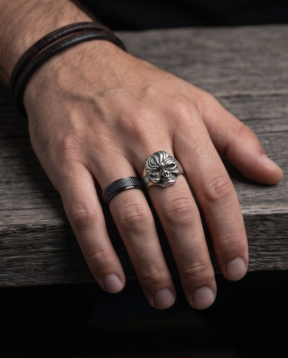 Whimsical Swirl Visage Sculpted Ring