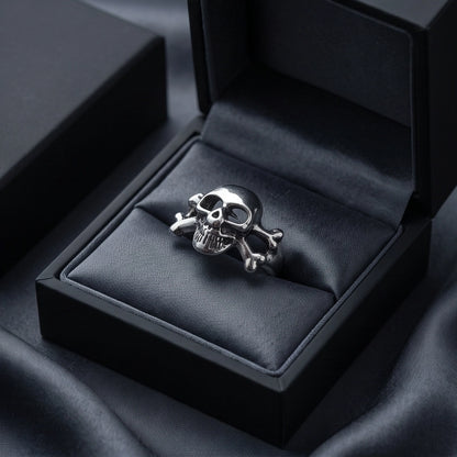 Jolly Roger Crossbones Skull Ring