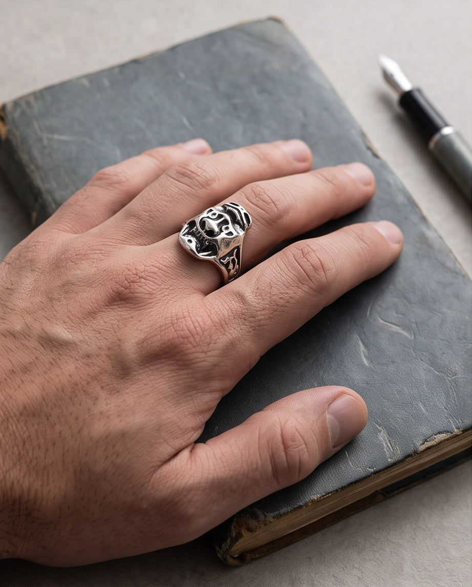 Oni Mask Sculpted Ring