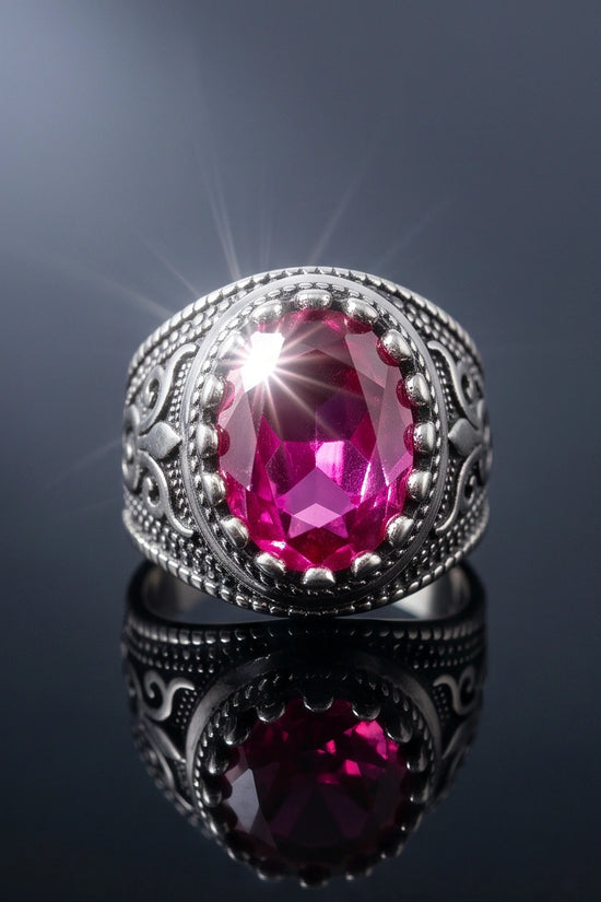 Imperial Magenta Royalty Signet Ring