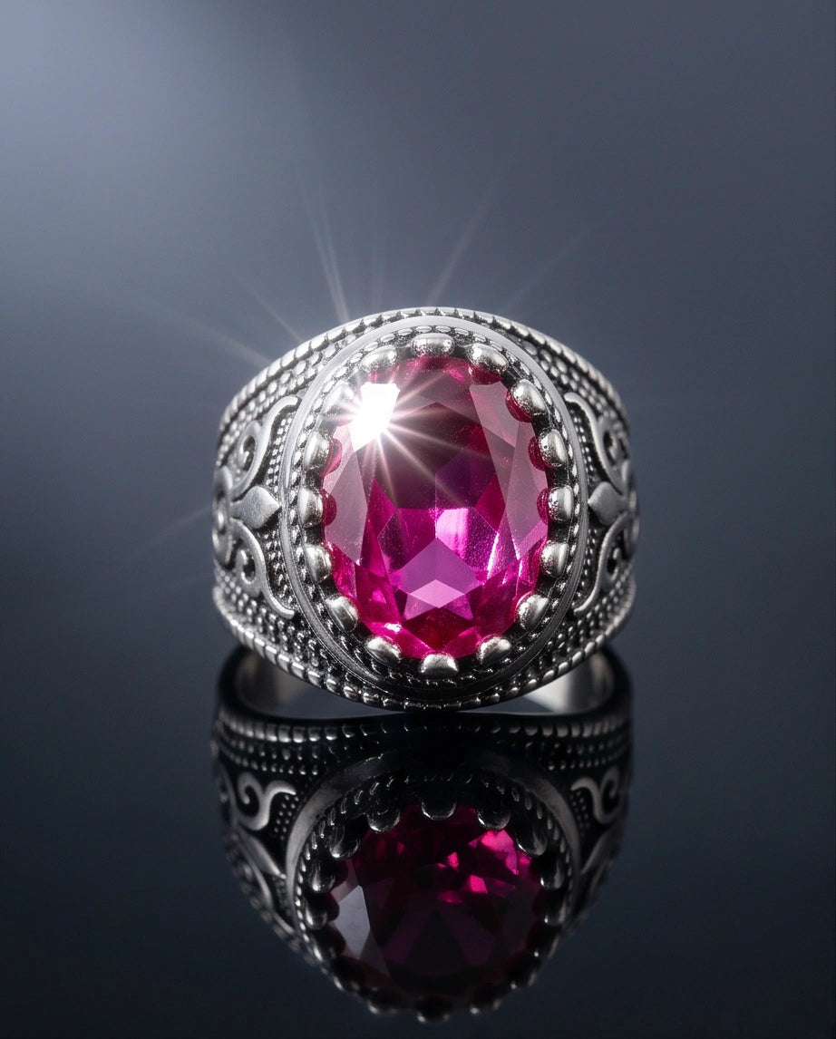 Imperial Magenta Royalty Signet Ring
