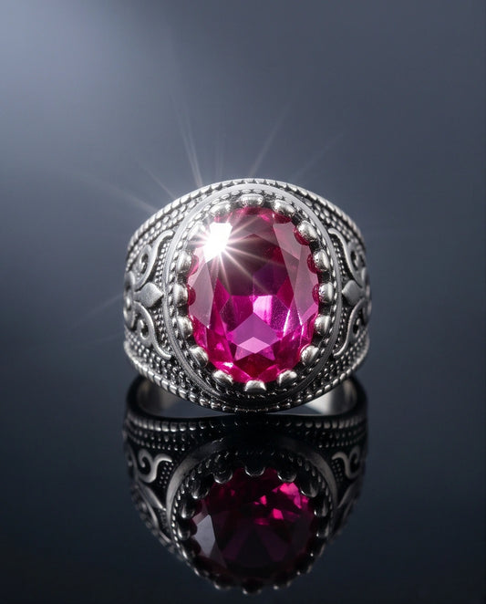 Imperial Magenta Royalty Signet Ring