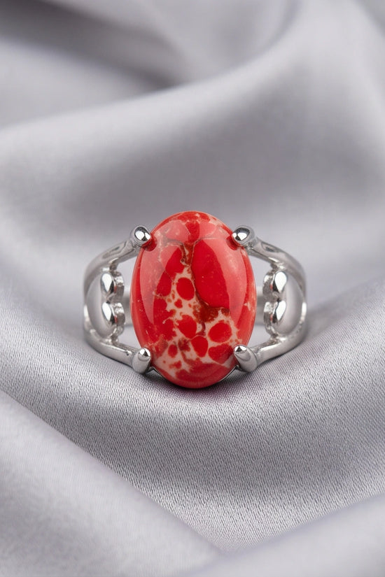 Crimson Heart Imperial Jasper Ring