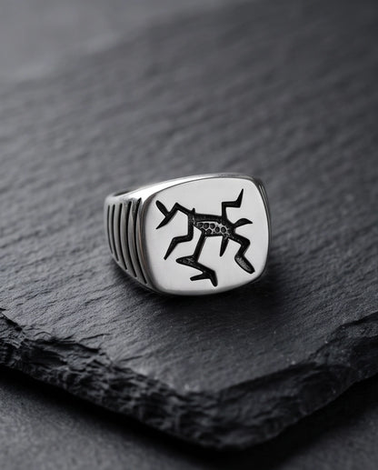 Tribal Glyph Signet Ring