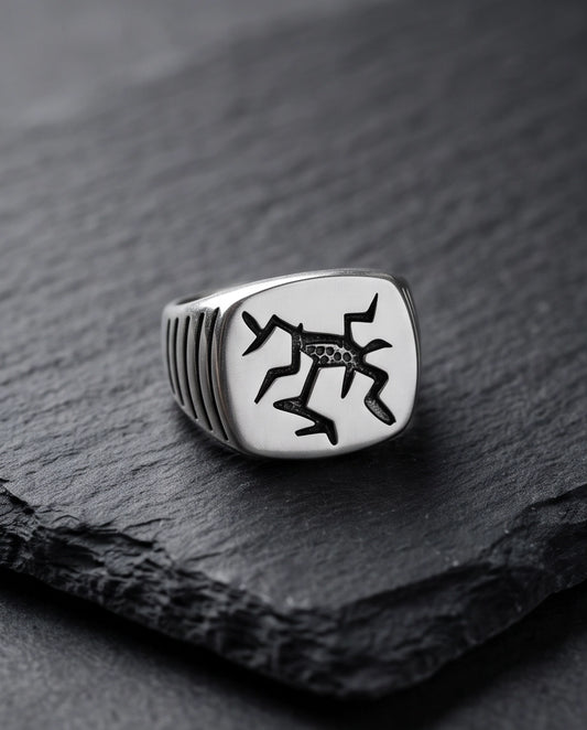Tribal Glyph Signet Ring