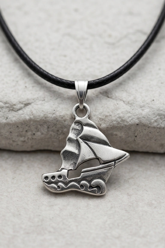 Silver Sailboat Pendant Necklace
