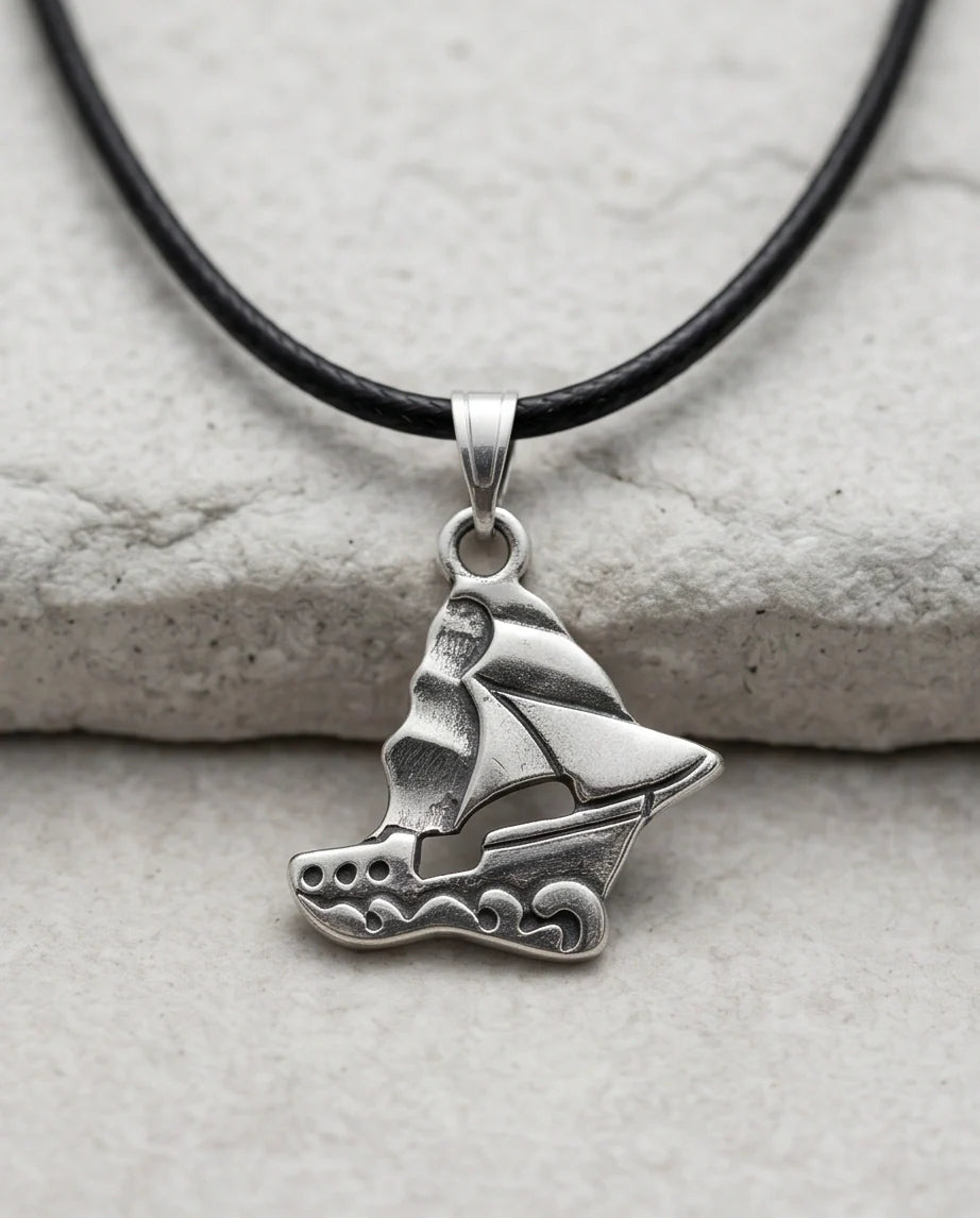 Silver Sailboat Pendant Necklace