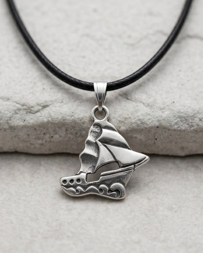 Silver Sailboat Pendant Necklace