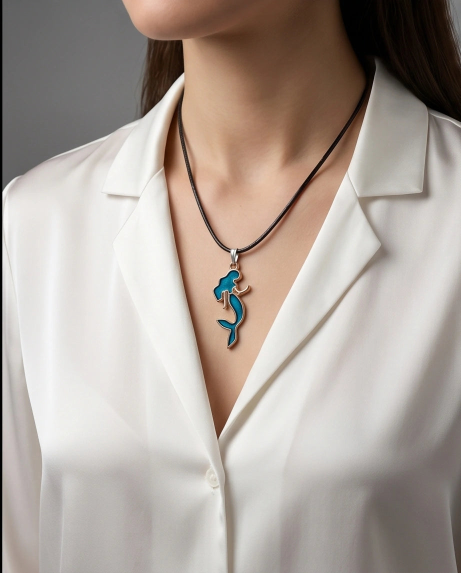 Teal Mystic Mermaid Pendant