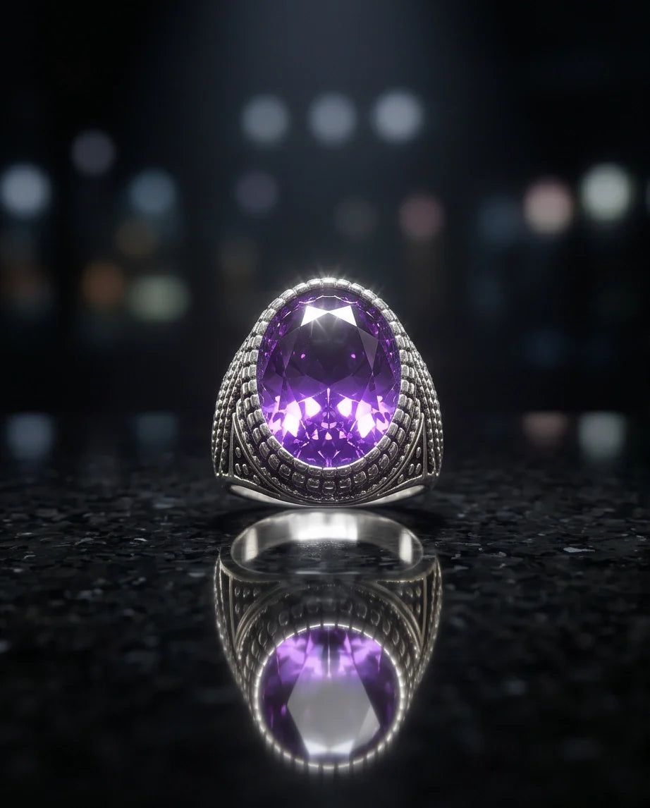 Imperial Amethyst Sovereign Signet Ring