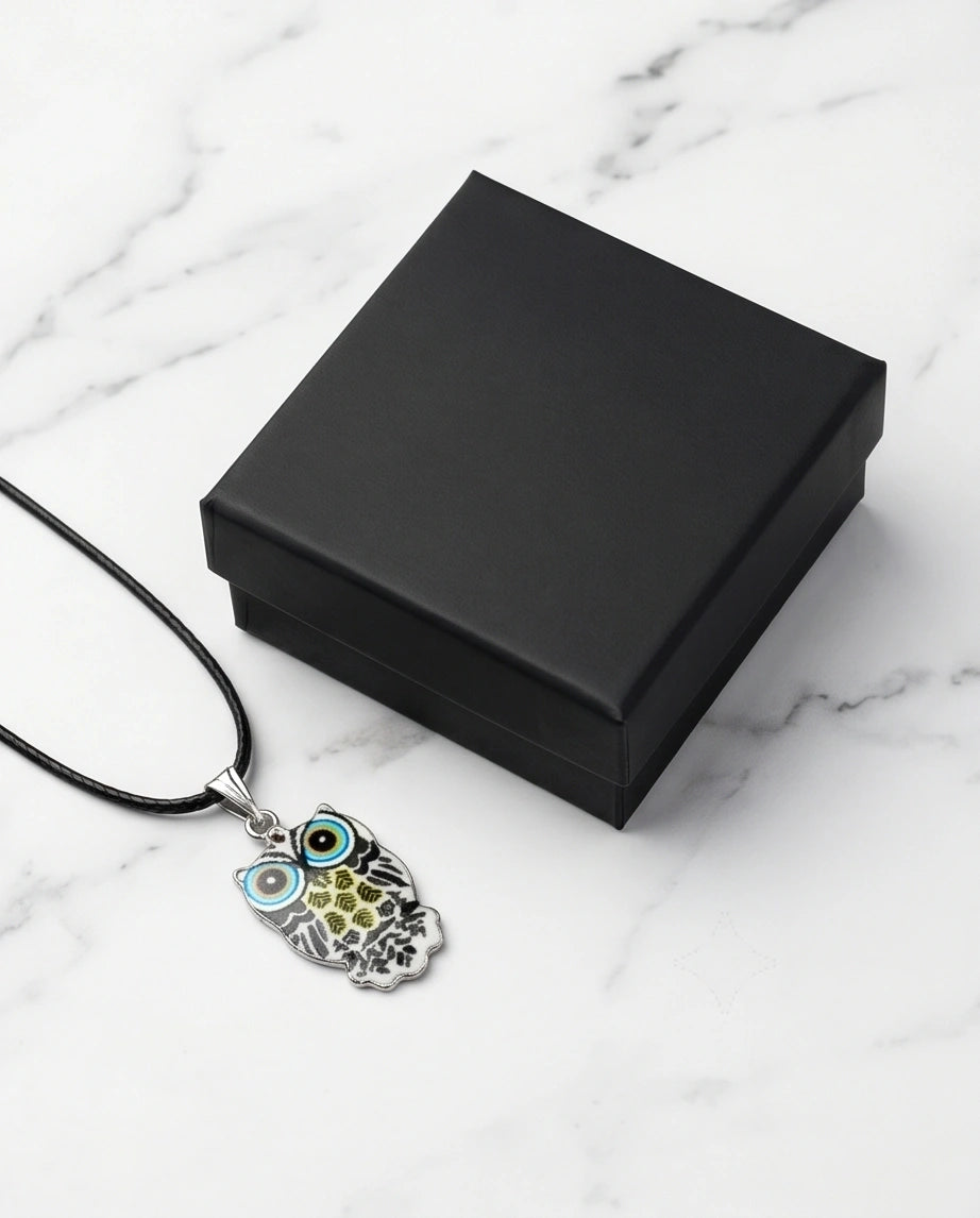 The Monochrome Owl Pendant