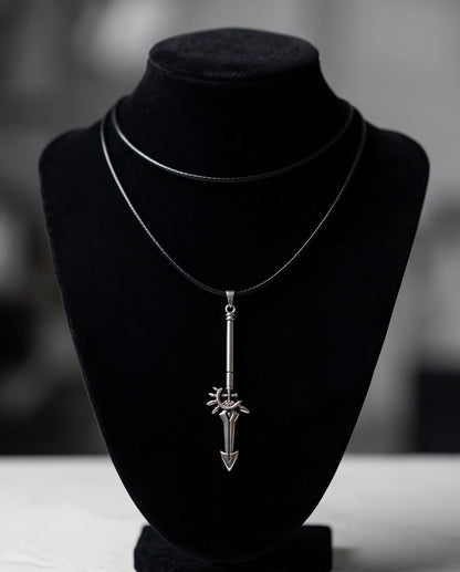 Spiked Crescent Spearhead Pendant Necklace