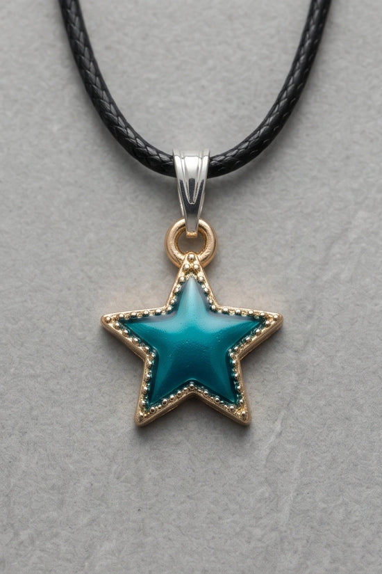 Teal Shimmer Star Pendant