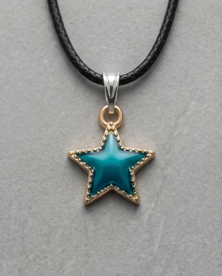 Teal Shimmer Star Pendant