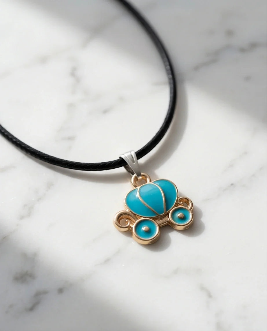 Gold and Turquoise Royal Carriage Necklace