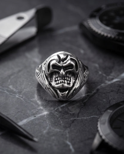 Hooded Reaper Sculpted Signet Ring