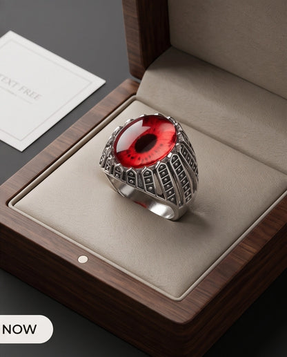 Dragon Eye Lattice Silver Ring