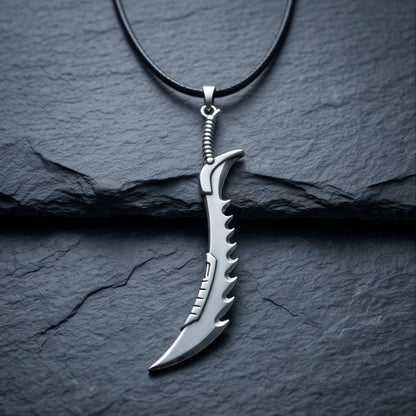 Serrated Scimitar Blade Pendant