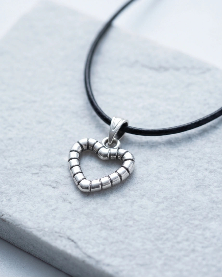 The Eternal Bond Hollow Heart Necklace
