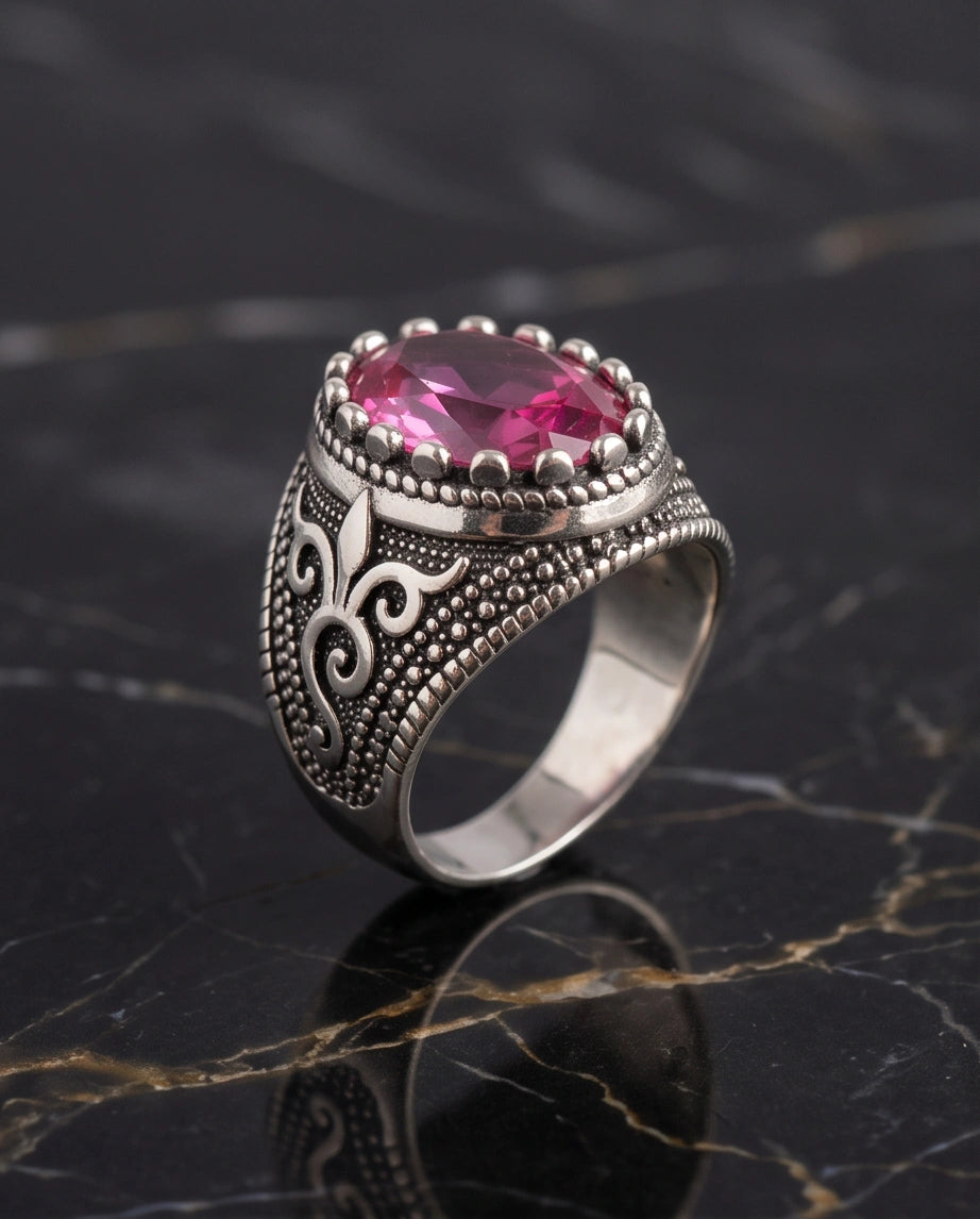 Imperial Magenta Royalty Signet Ring