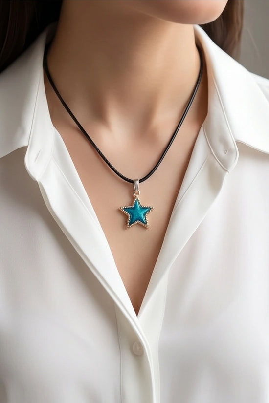 Teal Shimmer Star Pendant