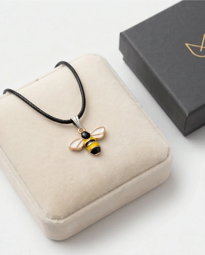 Golden Honeybee Pendant Necklace