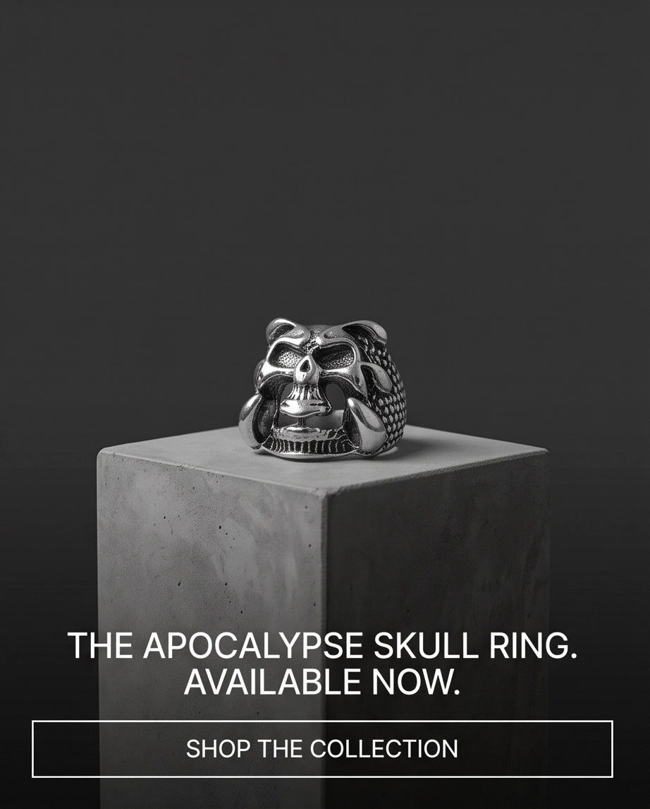Openwork Cloned Jaw Anatomical Skull Silver Ring