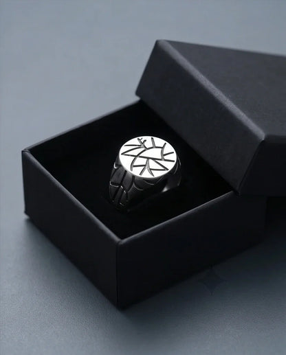 Sterling Silver Abstract Geometric Signet Ring