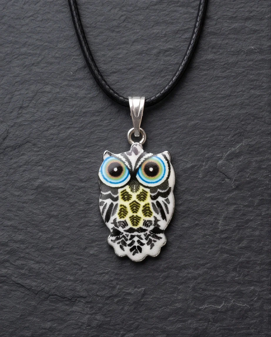 The Monochrome Owl Pendant