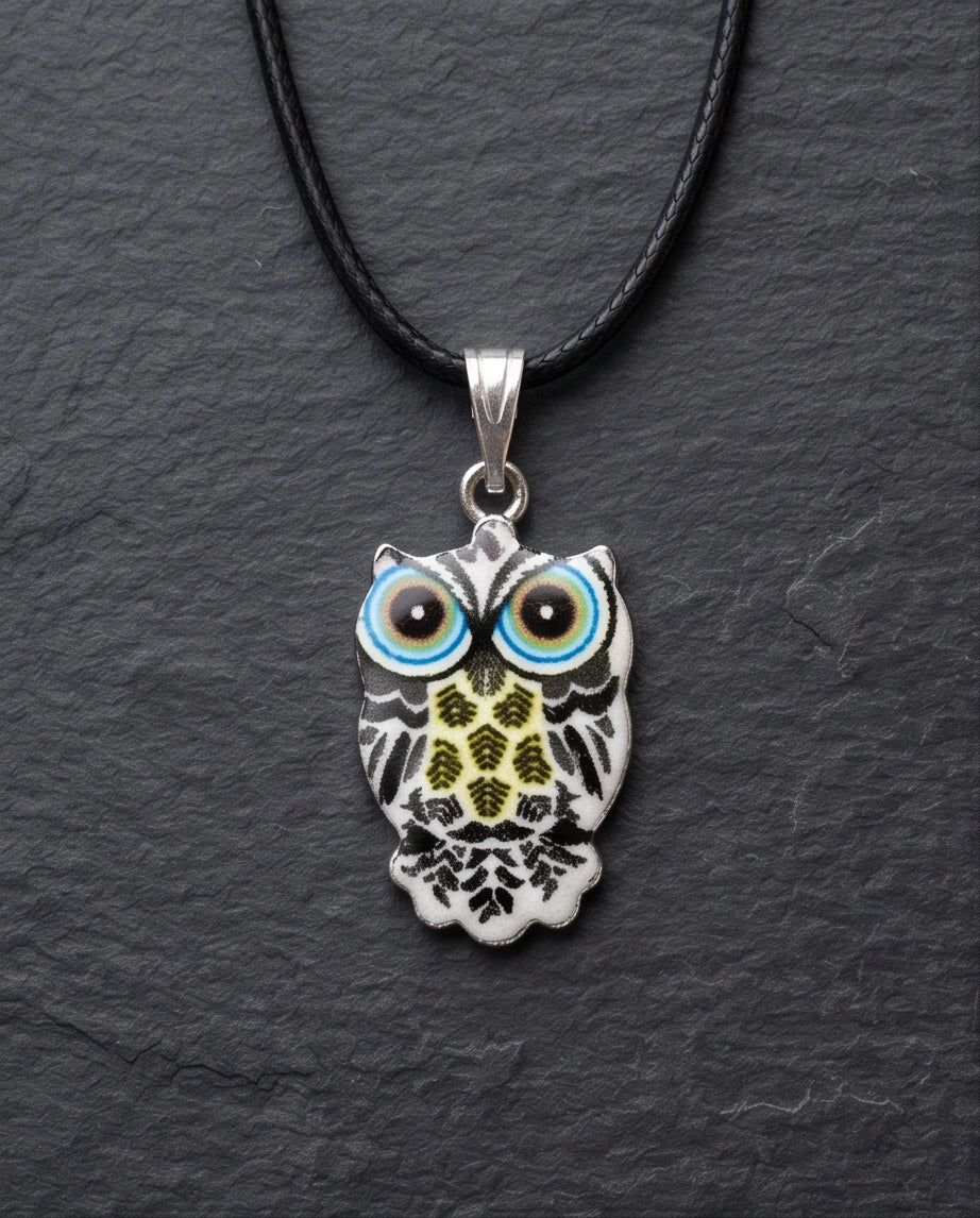 The Monochrome Owl Pendant
