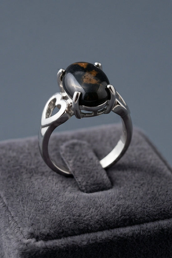 Mystic Meridian Onyx Heart Ring