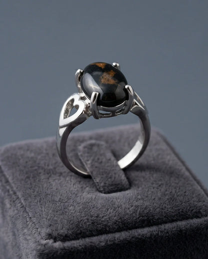 Mystic Meridian Onyx Heart Ring