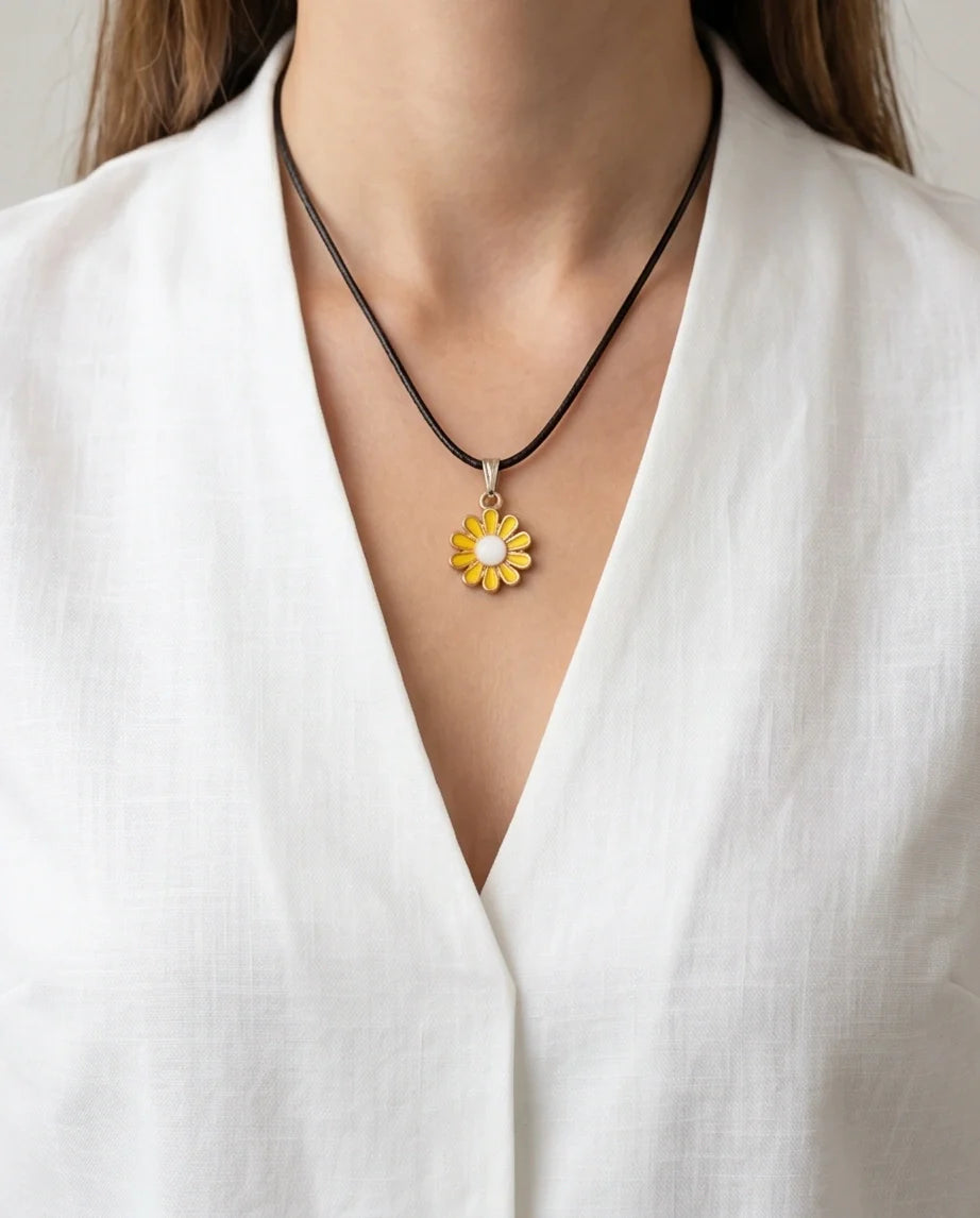 Golden Daisy Sunshine Necklace