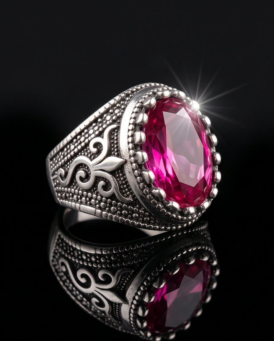 Imperial Magenta Royalty Signet Ring